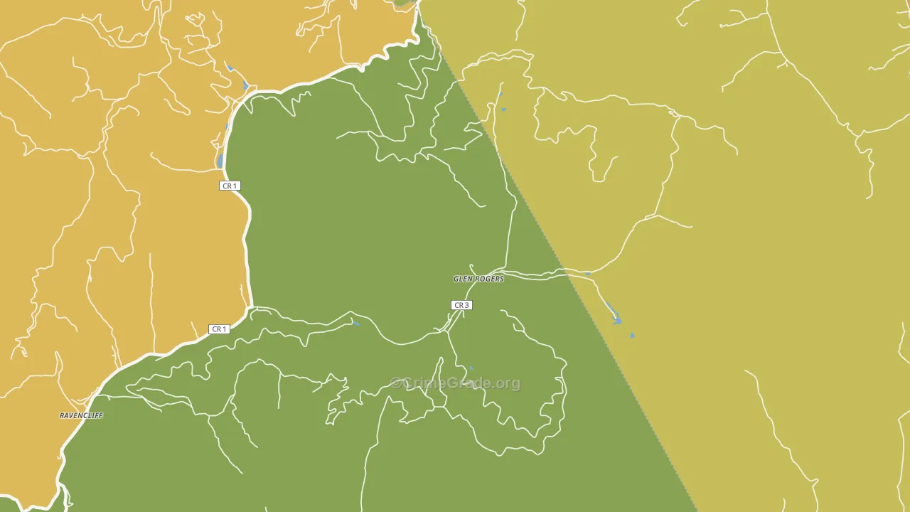 Glen Rogers, WV Map of Vandalism Rates