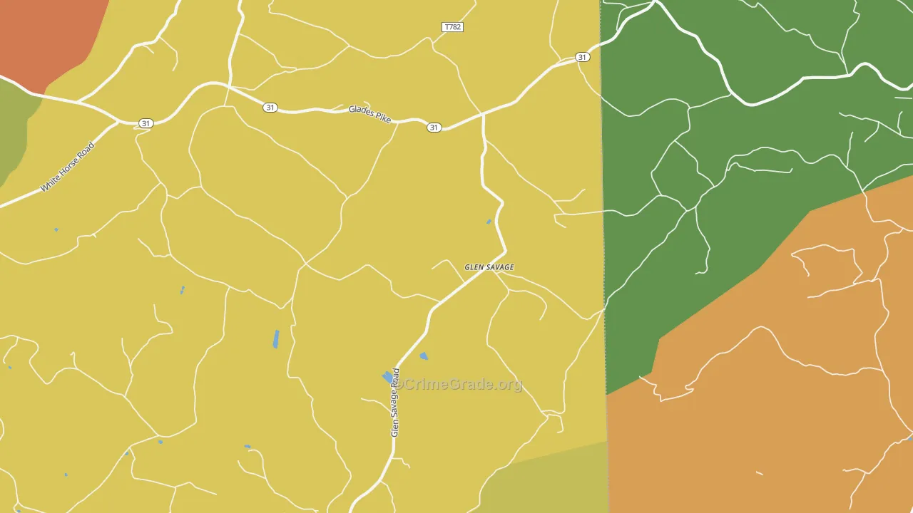 Glen Savage, PA Map of Vandalism Rates