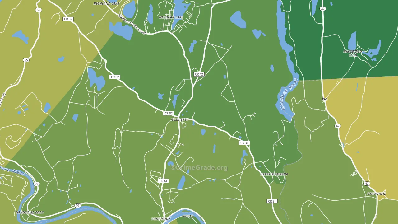 Glen Spey, NY Map of Vandalism Rates