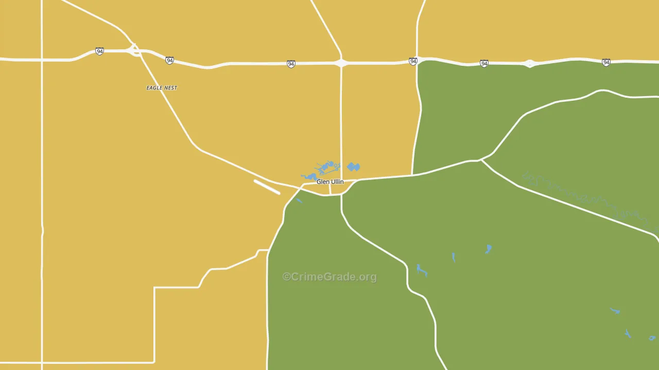 Glen Ullin, ND Map of Vandalism Rates
