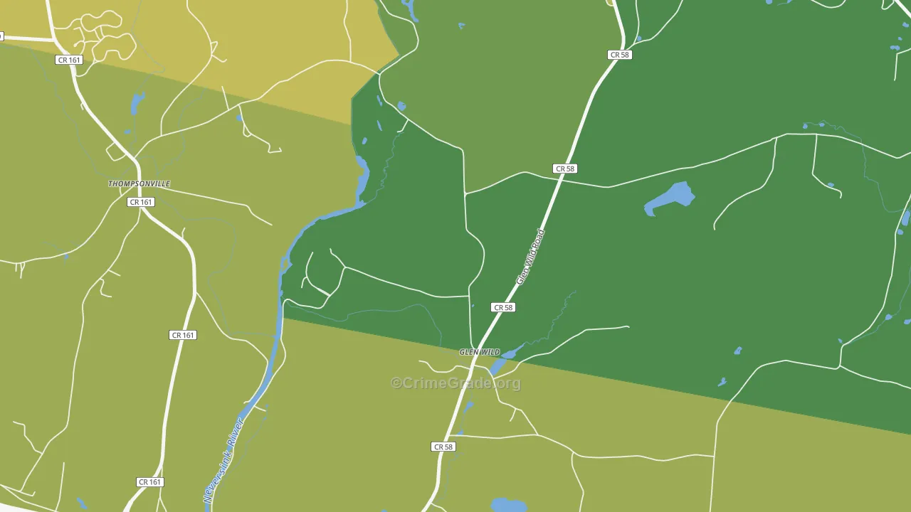 Glen Wild, NY Map of Vandalism Rates