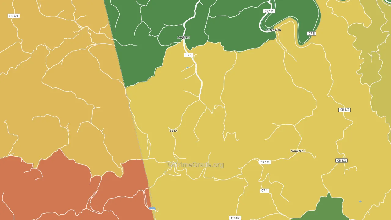 Glen, WV Map of Vandalism Rates