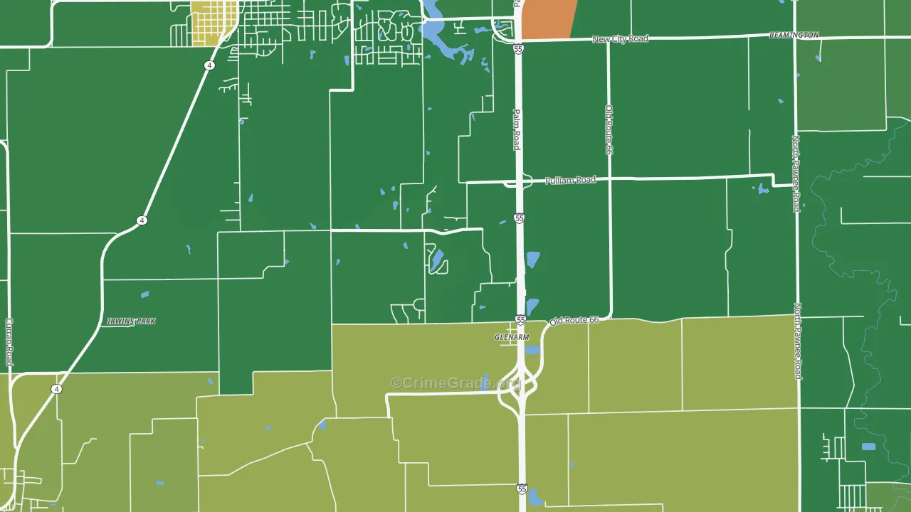 Glenarm, IL Map of Vandalism Rates