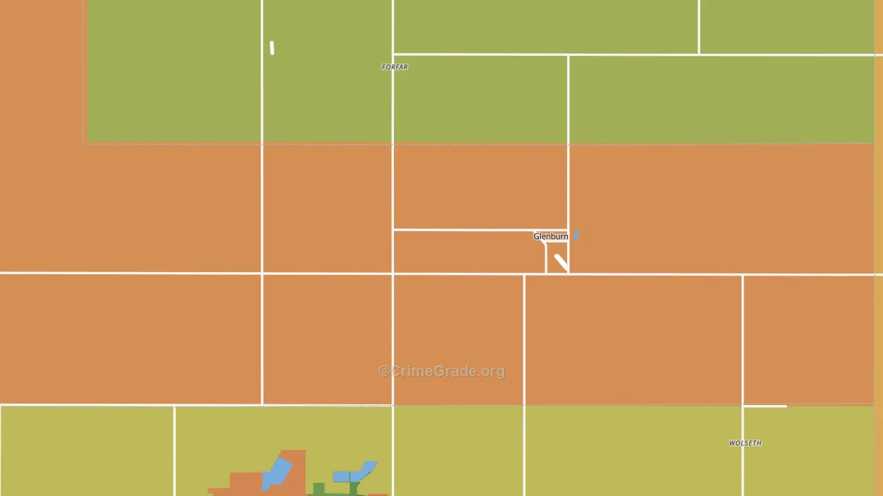 Glenburn, ND Map of Vandalism Rates