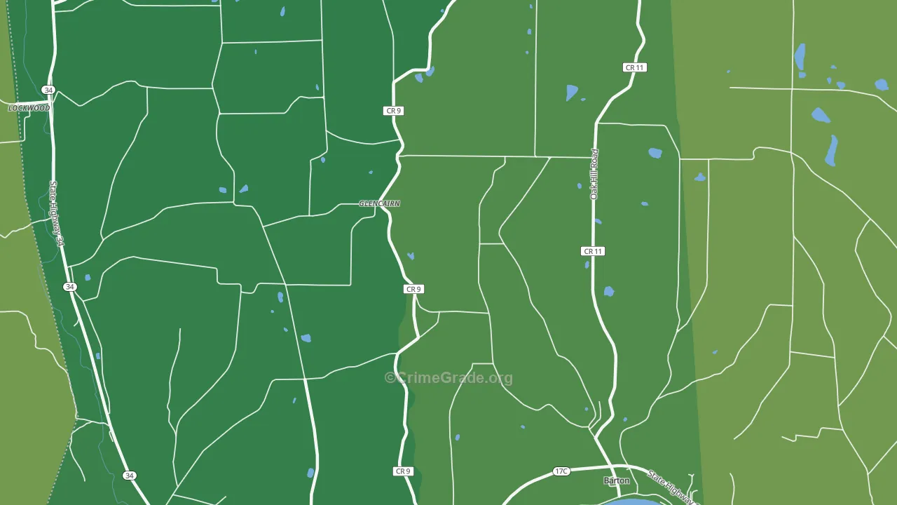 Glencairn, NY Map of Vandalism Rates