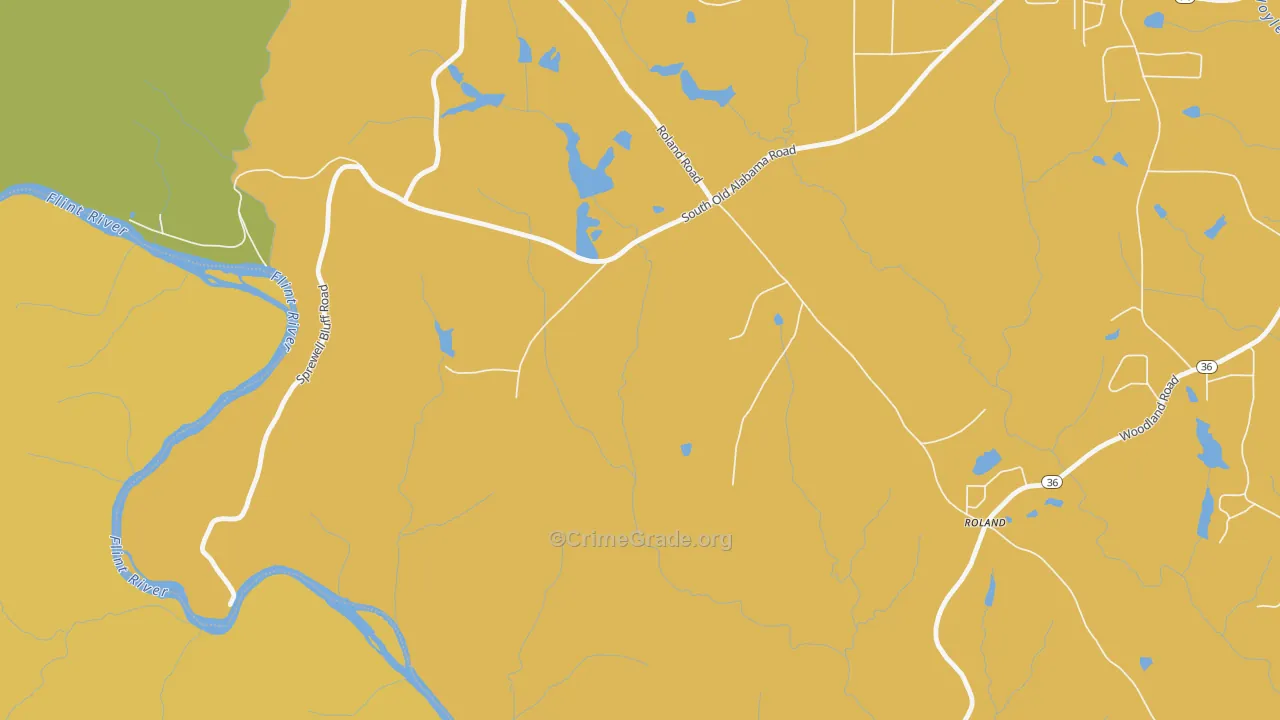 Glencliff, GA Map of Vandalism Rates