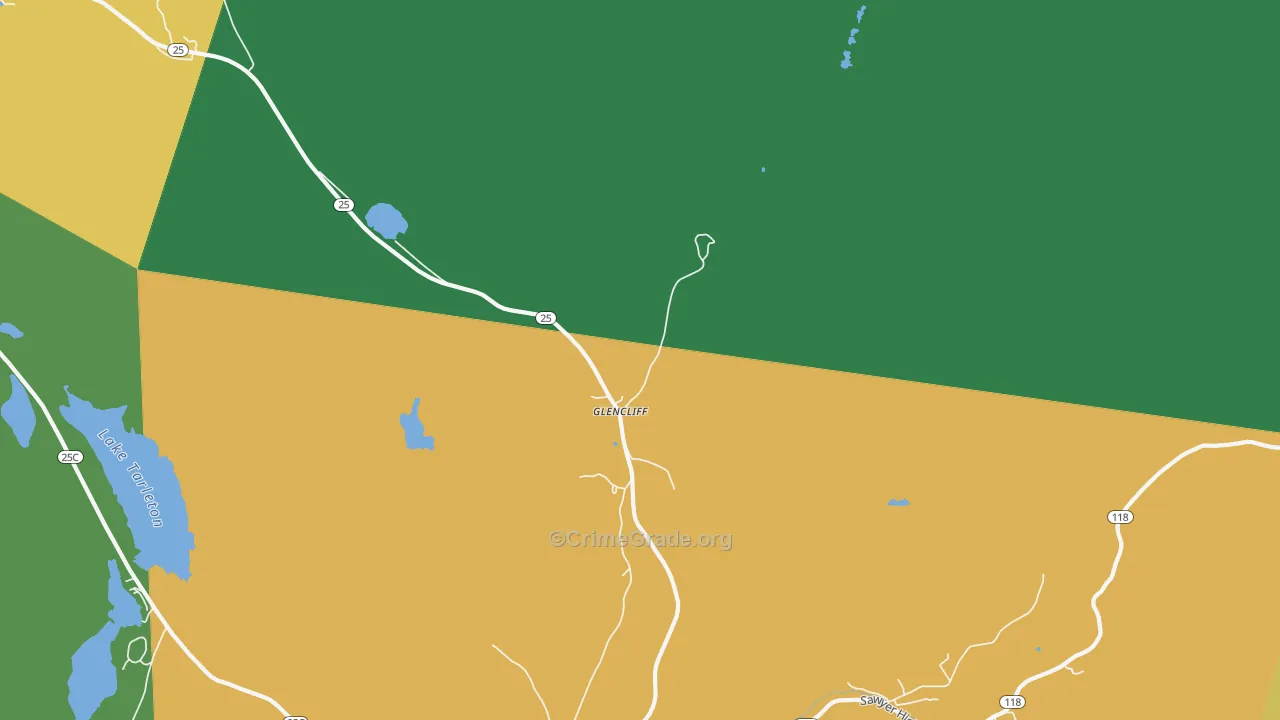 Glencliff, NH Map of Vandalism Rates