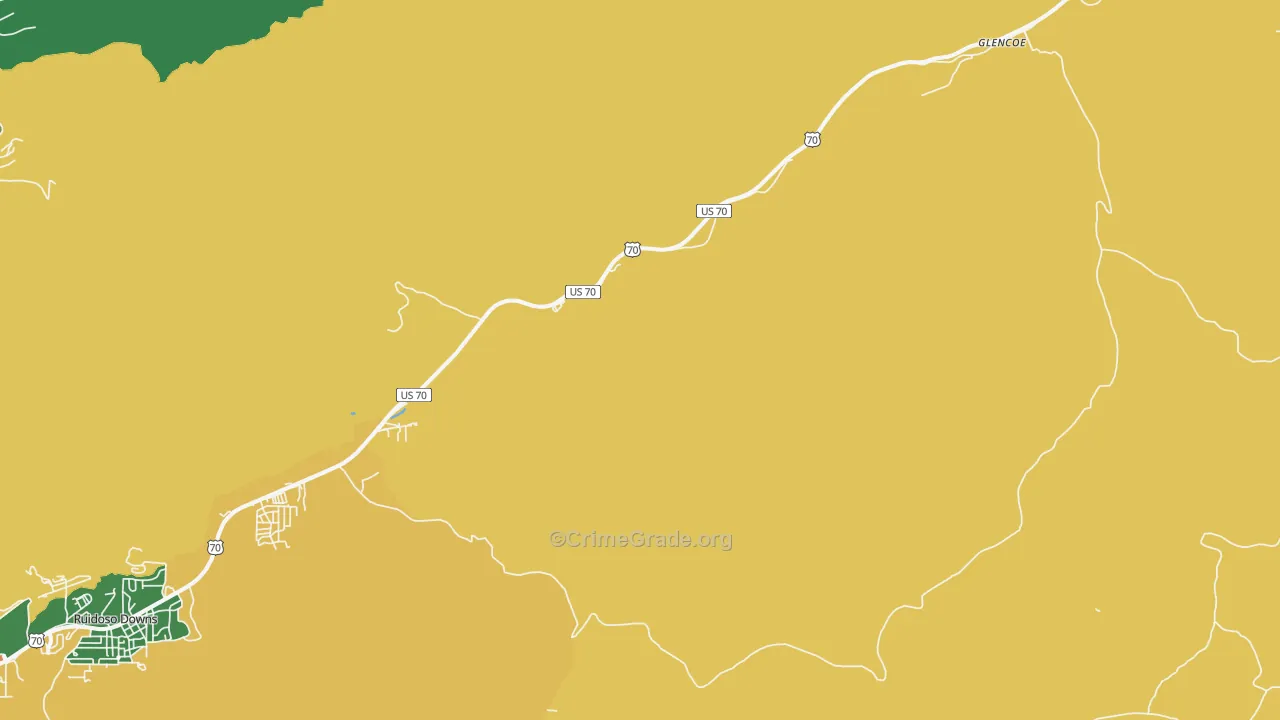 Glencoe, NM Map of Vandalism Rates