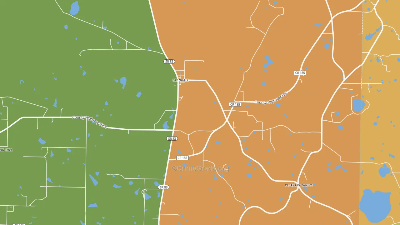 Glendale, FL Map of Vandalism Rates