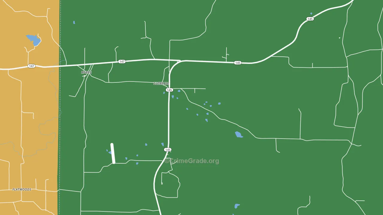 Glendale, IL Map of Vandalism Rates