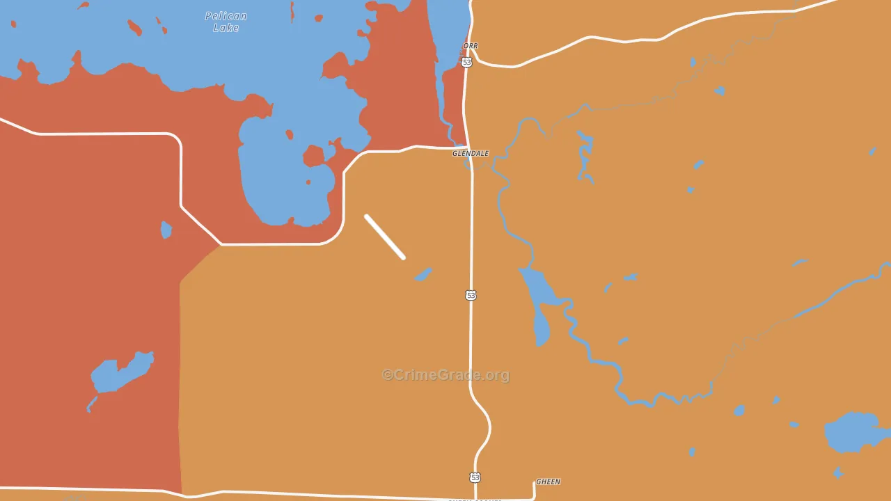 Glendale, MN Map of Vandalism Rates