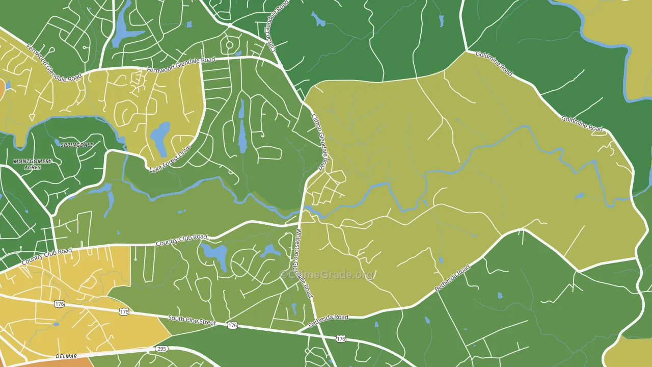 Glendale, SC Map of Vandalism Rates