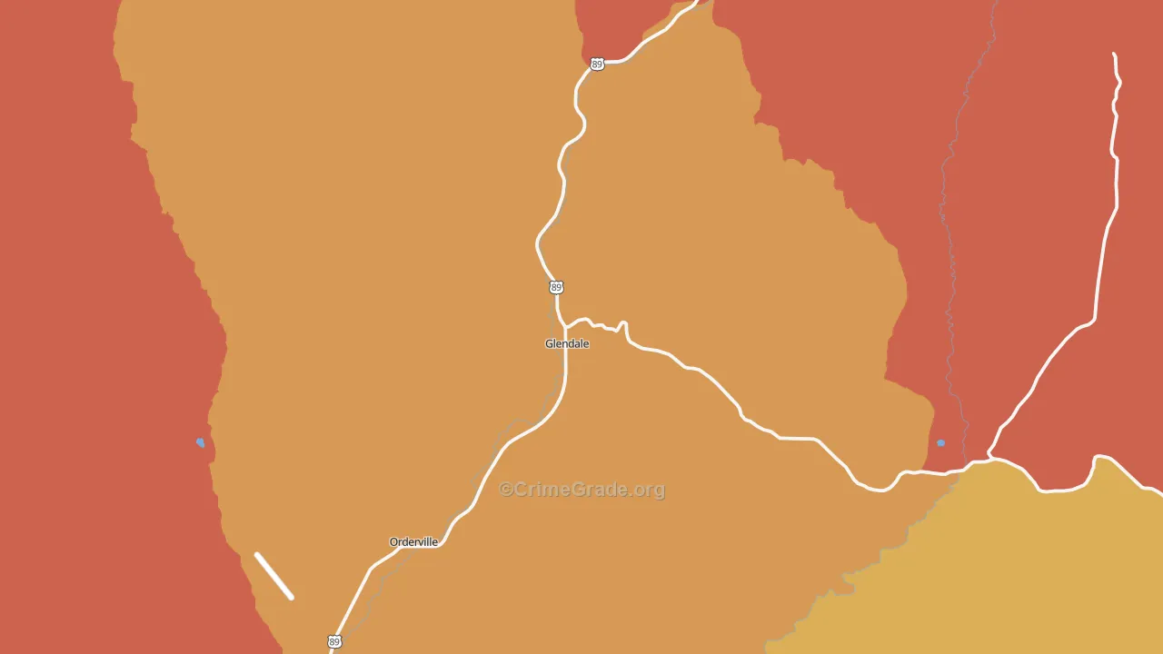 Glendale, UT Map of Vandalism Rates
