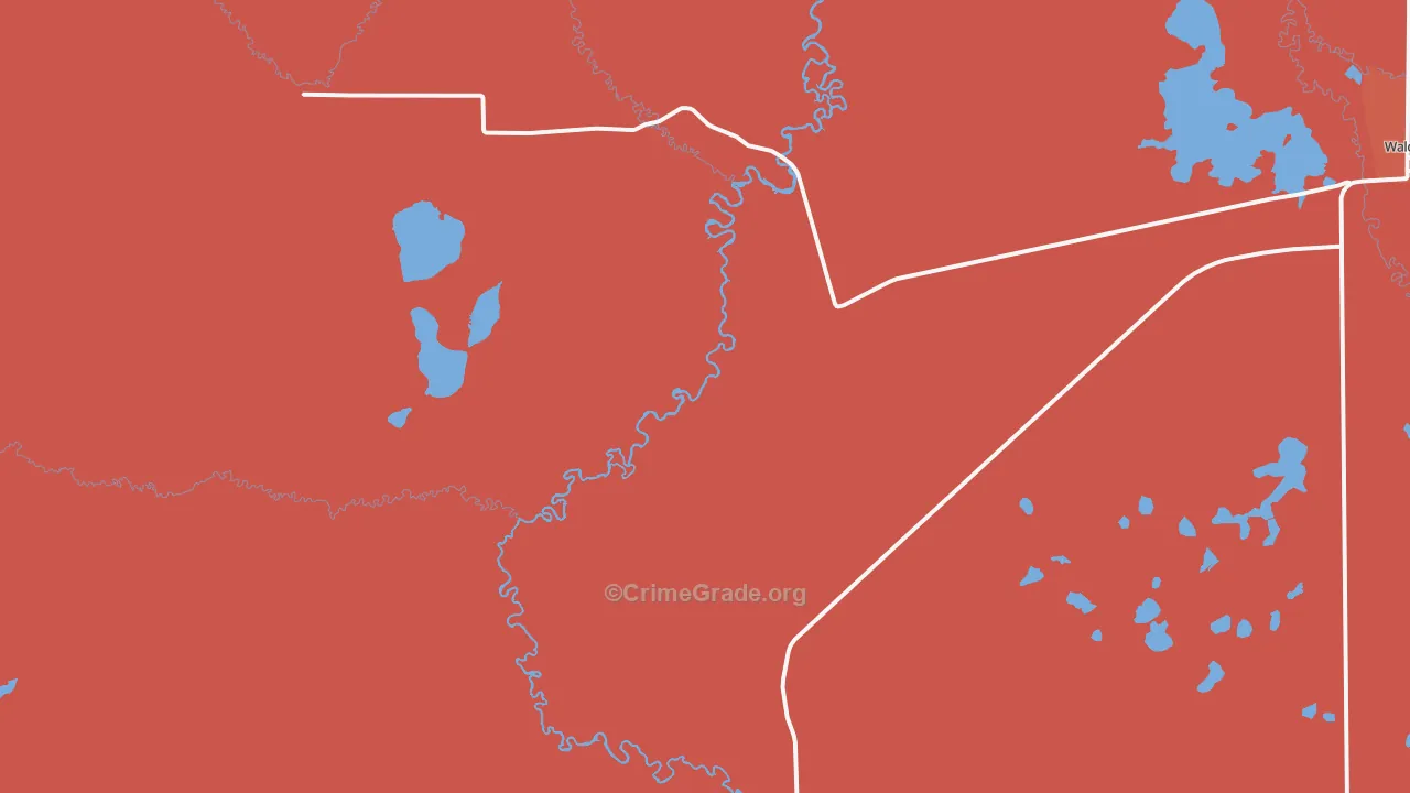 Glendevey, CO Map of Vandalism Rates