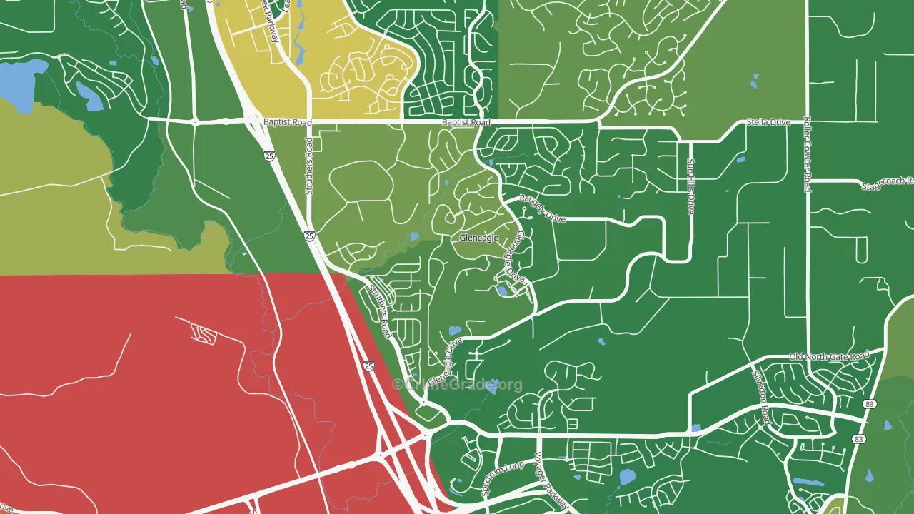 Gleneagle, CO Map of Vandalism Rates