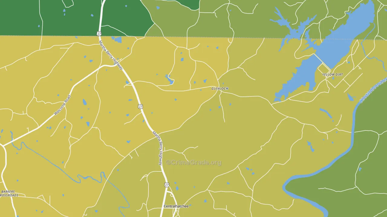Glenloch, GA Map of Vandalism Rates