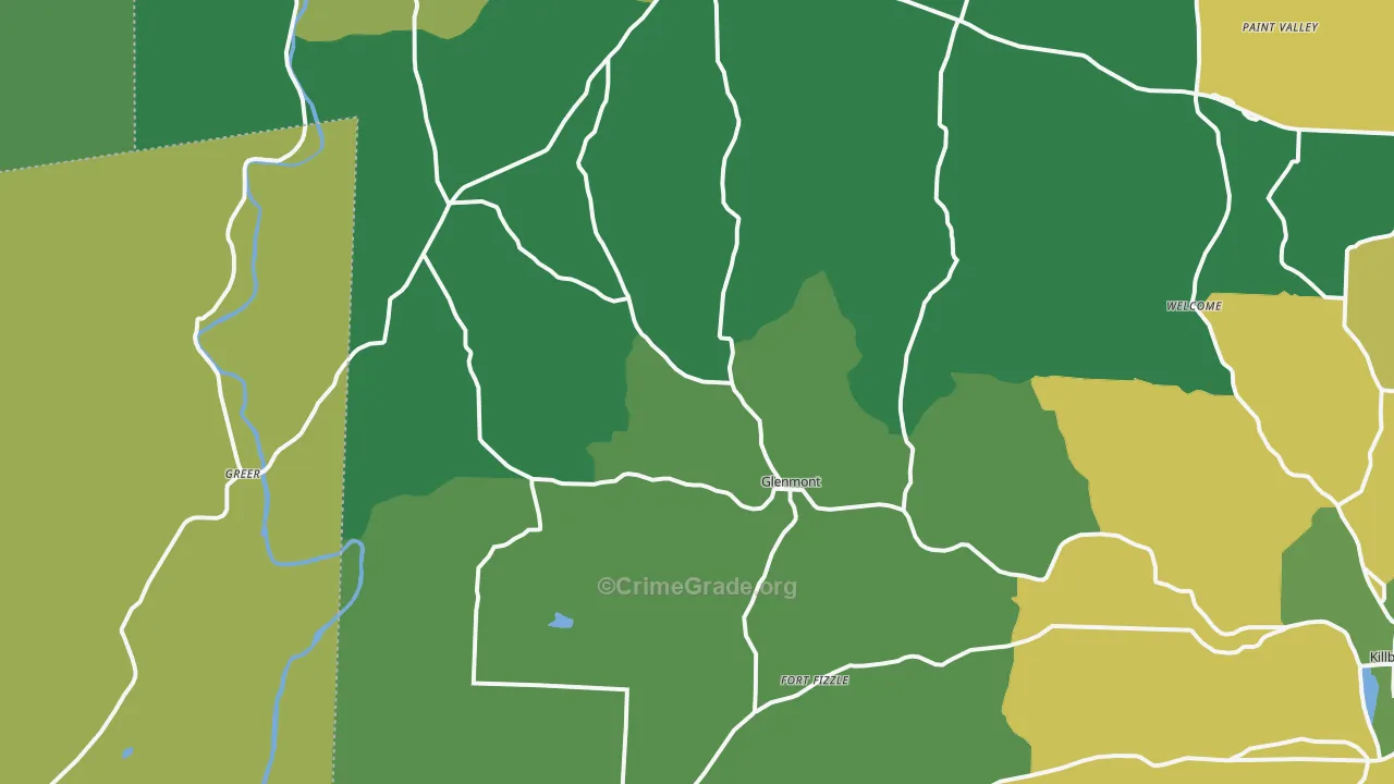 Glenmont, OH Map of Vandalism Rates