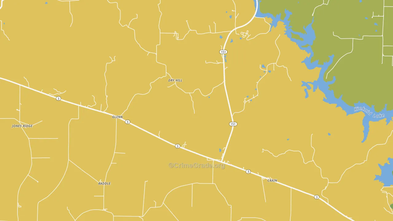 Glenn, IL Map of Vandalism Rates