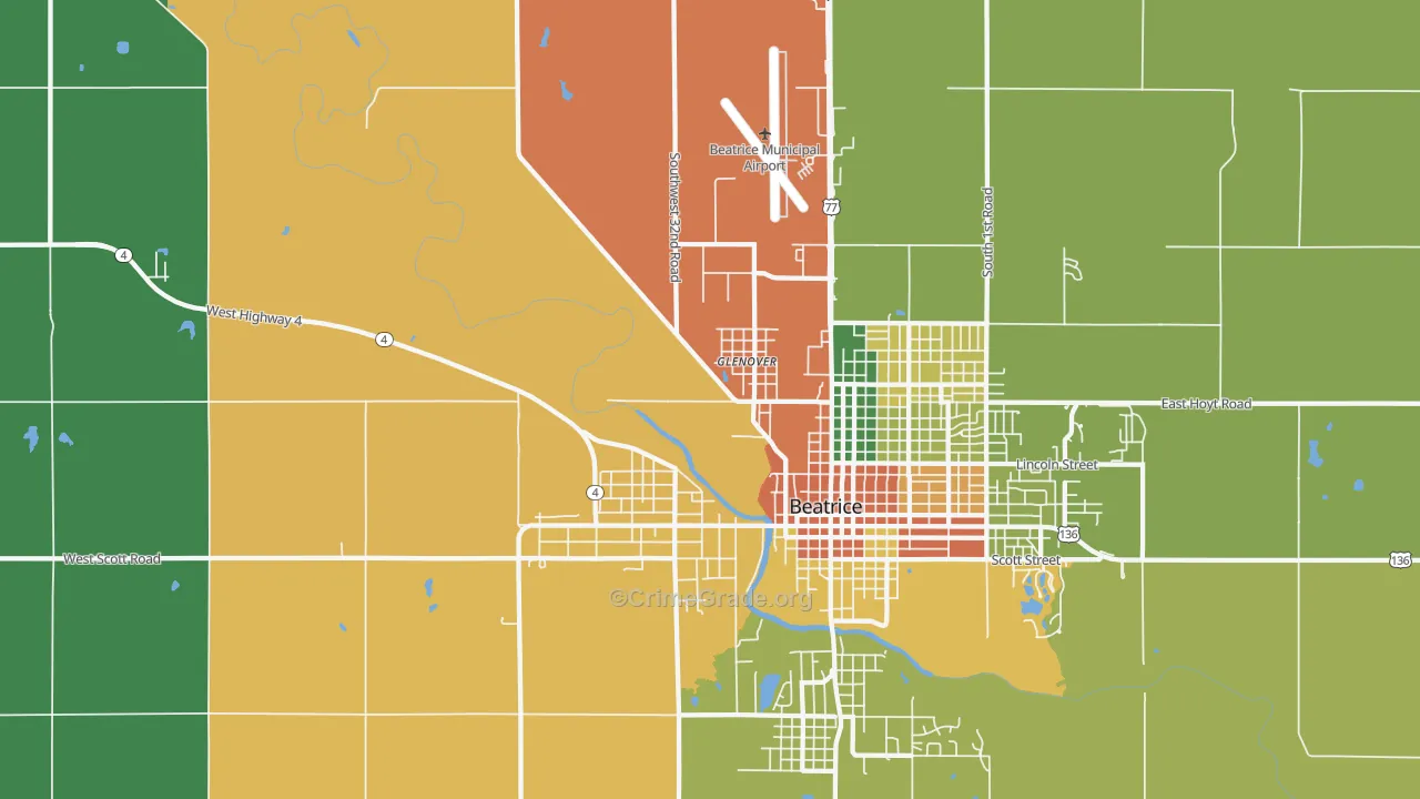 Glenover, NE Map of Vandalism Rates
