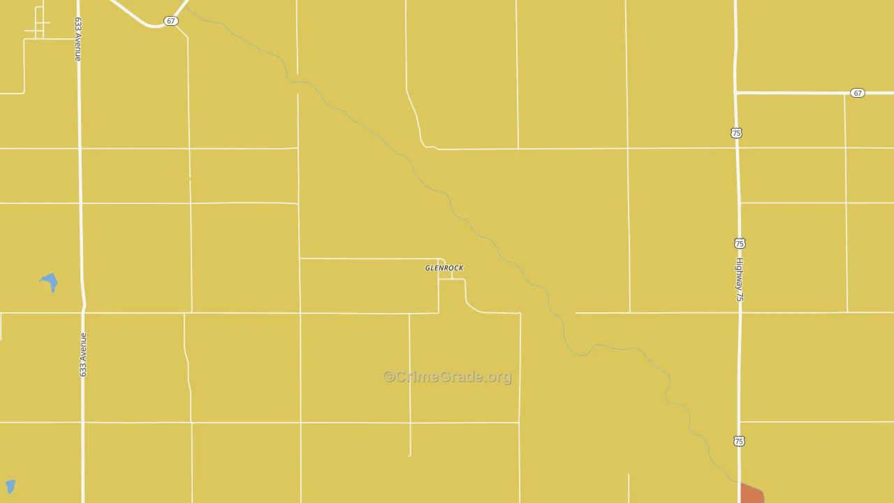 Glenrock, NE Map of Vandalism Rates