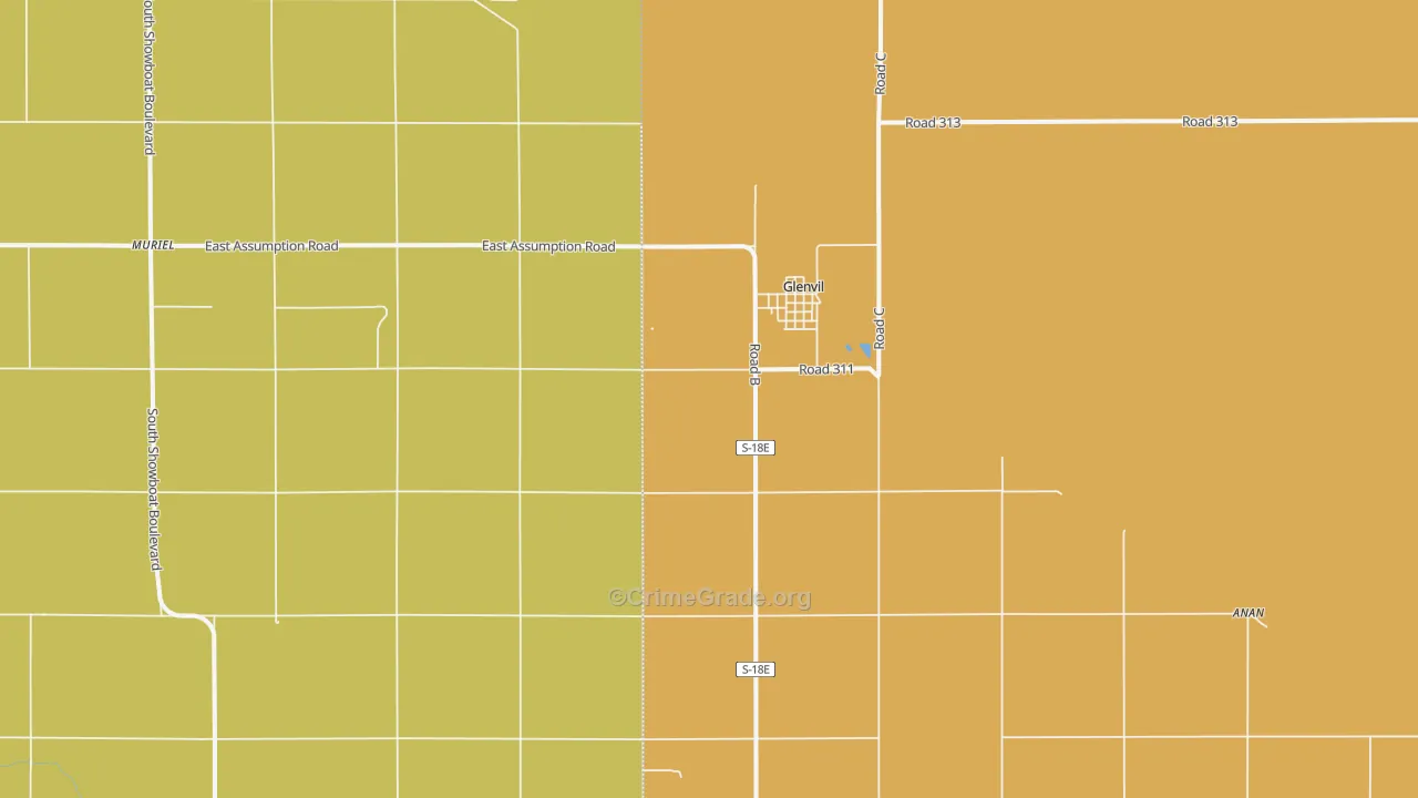 Glenvil, NE Map of Vandalism Rates