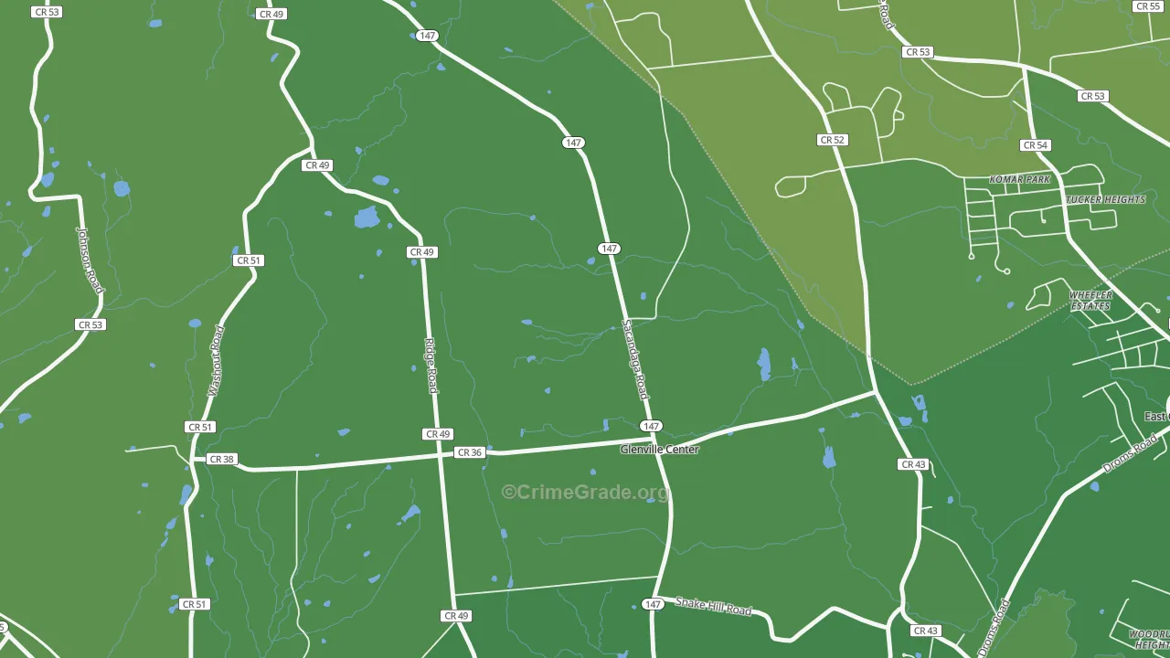 Glenville, NY Map of Vandalism Rates