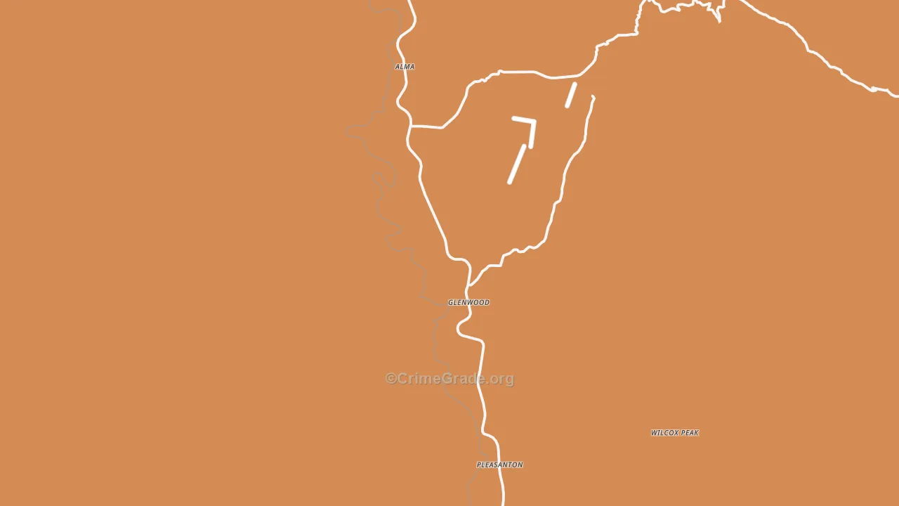 Glenwood, NM Map of Vandalism Rates