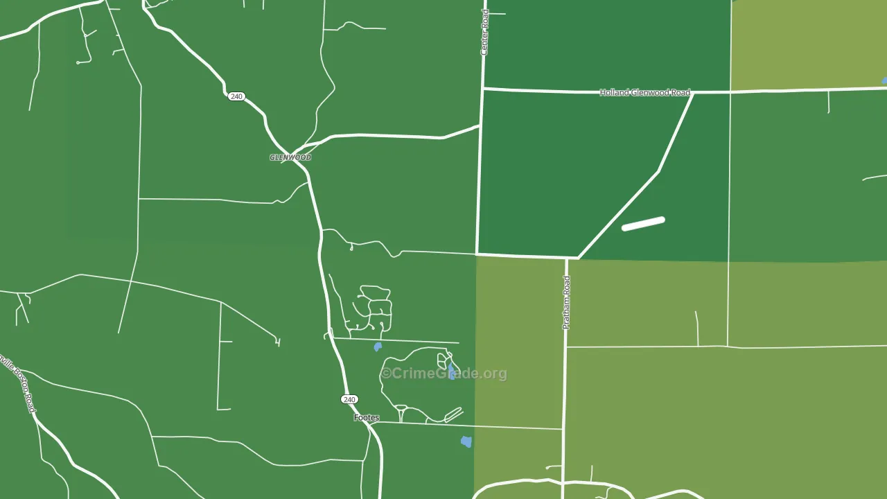 Glenwood, NY Map of Vandalism Rates