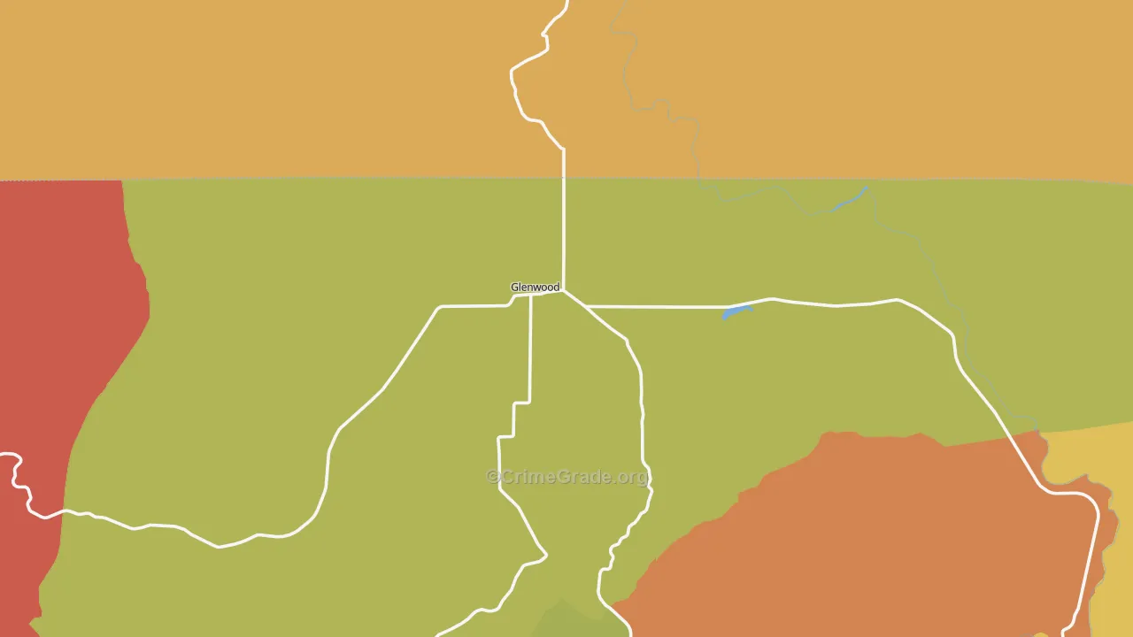 Glenwood, WA Map of Vandalism Rates