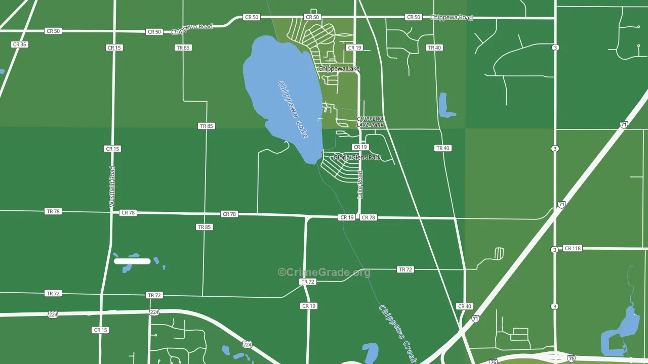 Gloria Glens Park, OH Map of Vandalism Rates