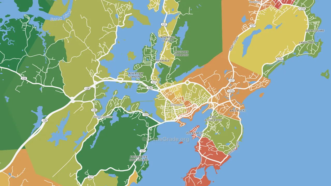 Gloucester, MA Map of Vandalism Rates