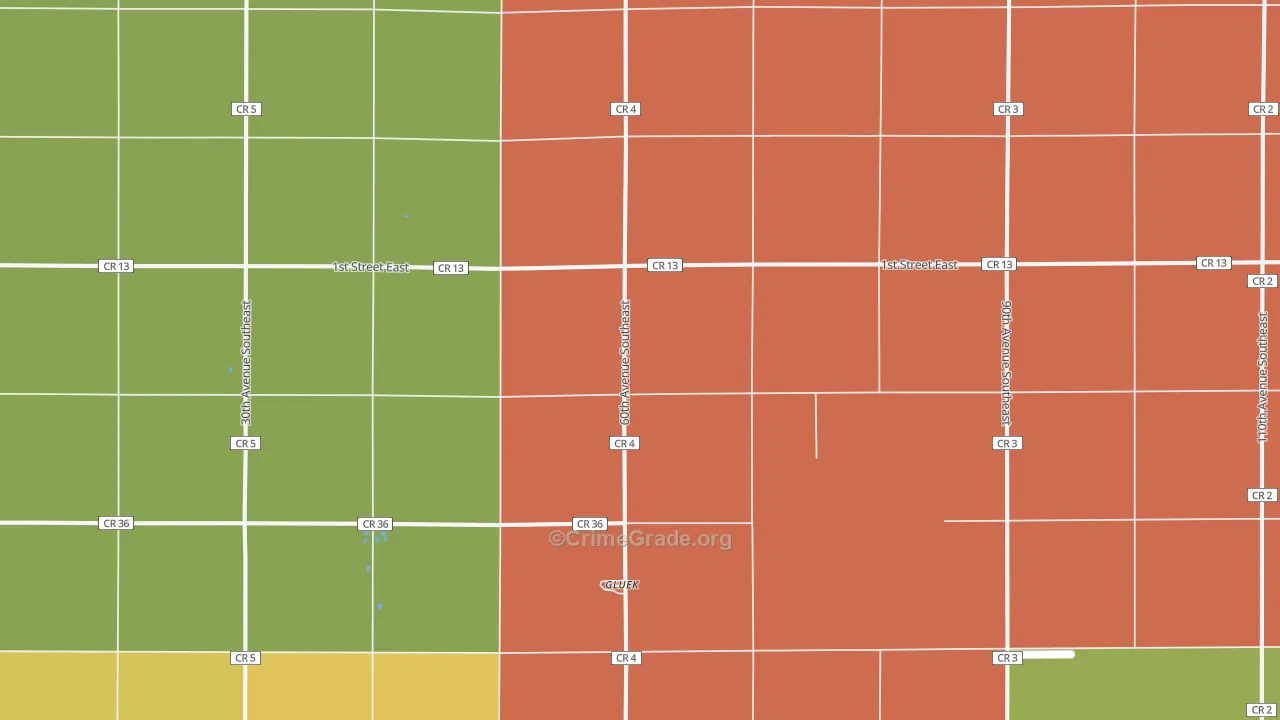 Gluek, MN Map of Vandalism Rates
