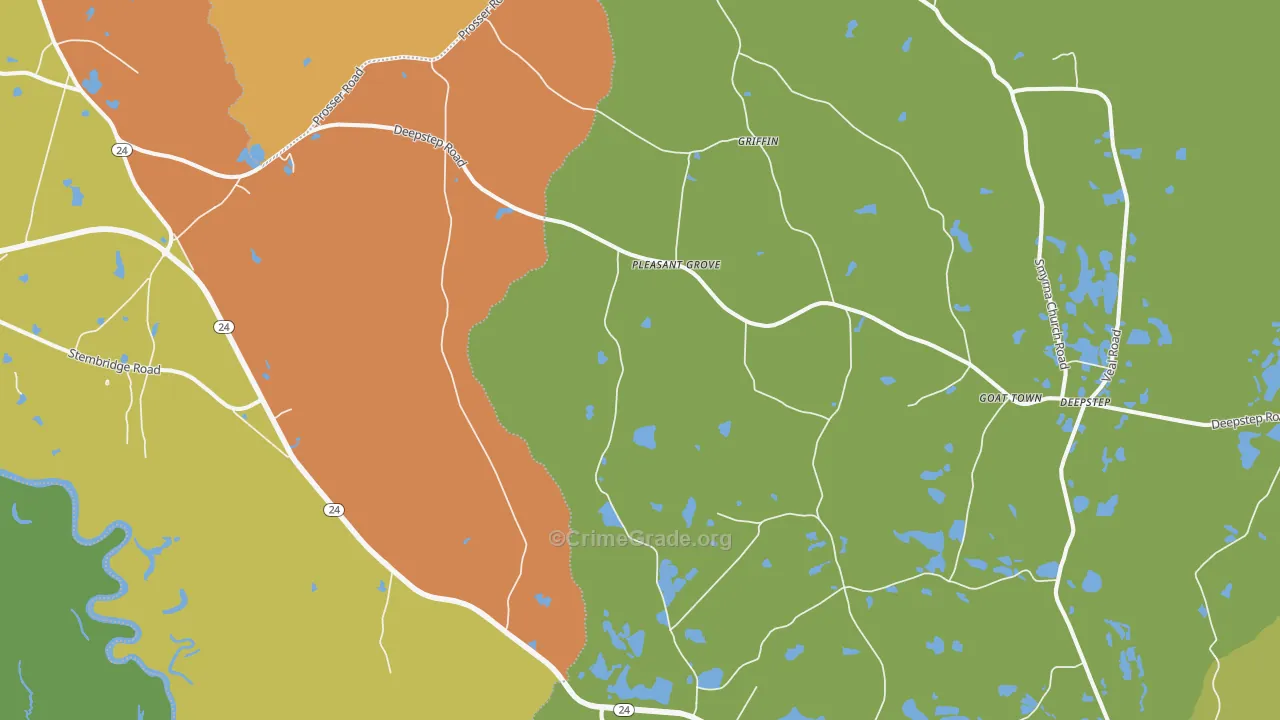 Goat Town, GA Map of Vandalism Rates