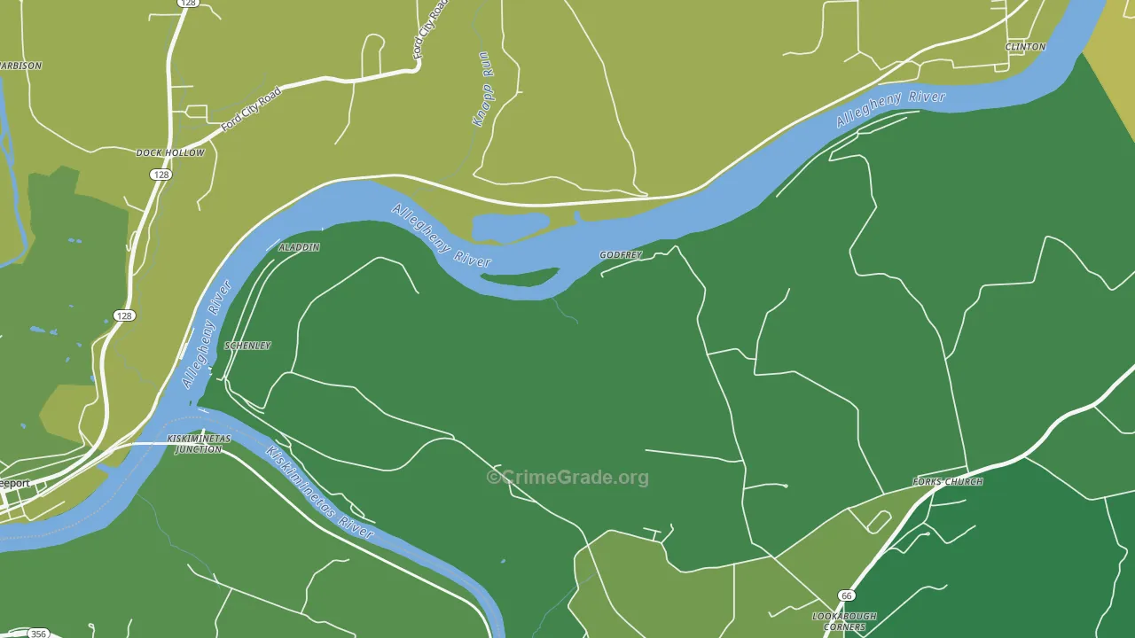 Godfrey, PA Map of Vandalism Rates