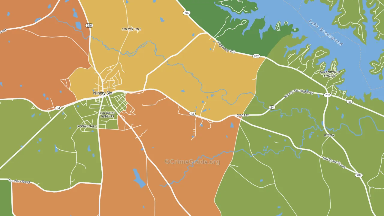 Godsey, SC Map of Vandalism Rates