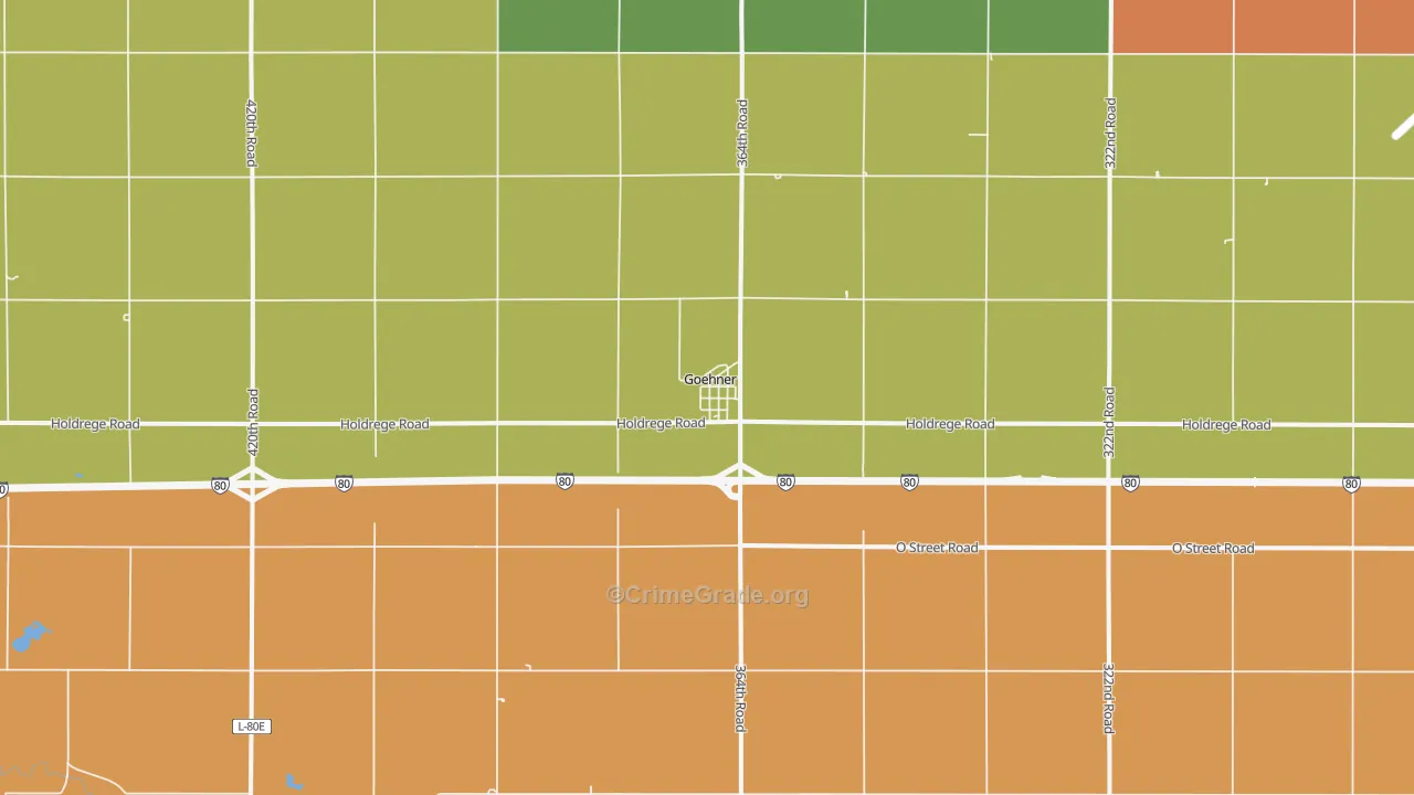 Goehner, NE Map of Vandalism Rates