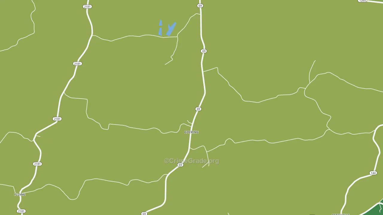 Goering, KY Map of Vandalism Rates