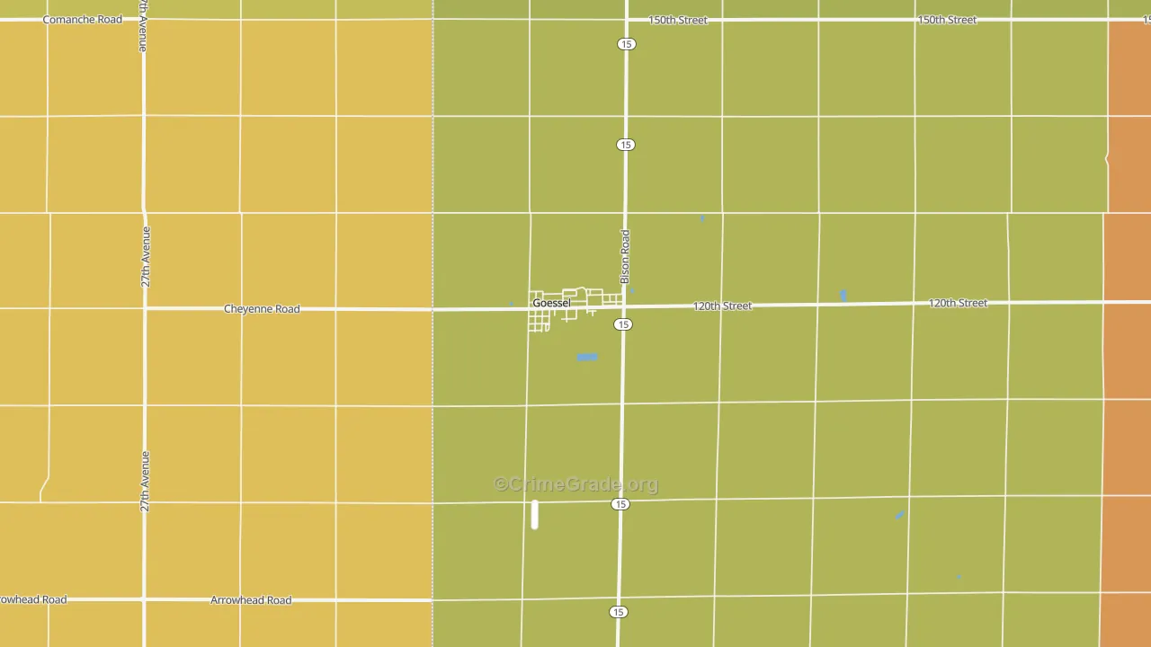 Goessel, KS Map of Vandalism Rates