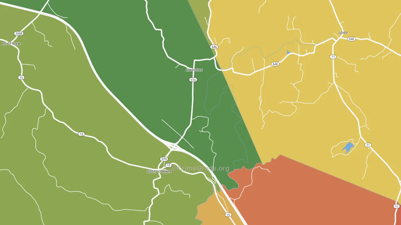 Goffs Corner, KY Map of Vandalism Rates