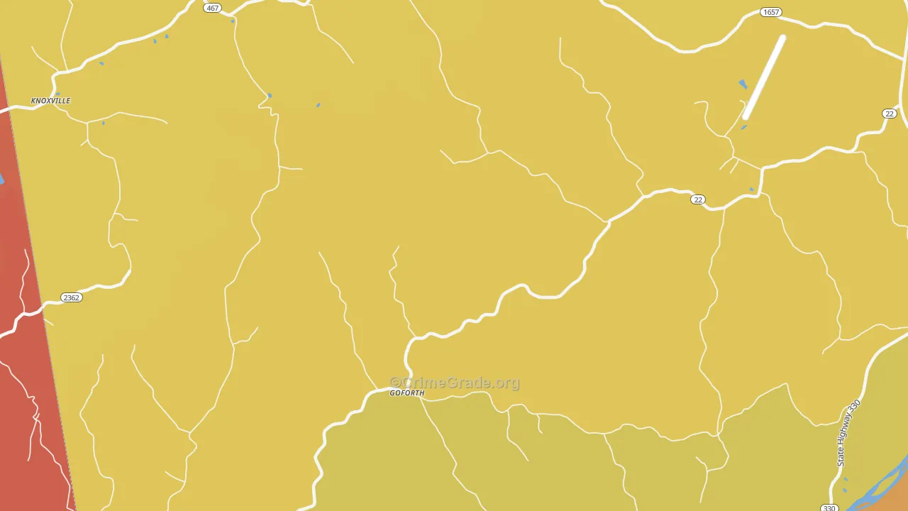 Goforth, KY Map of Vandalism Rates
