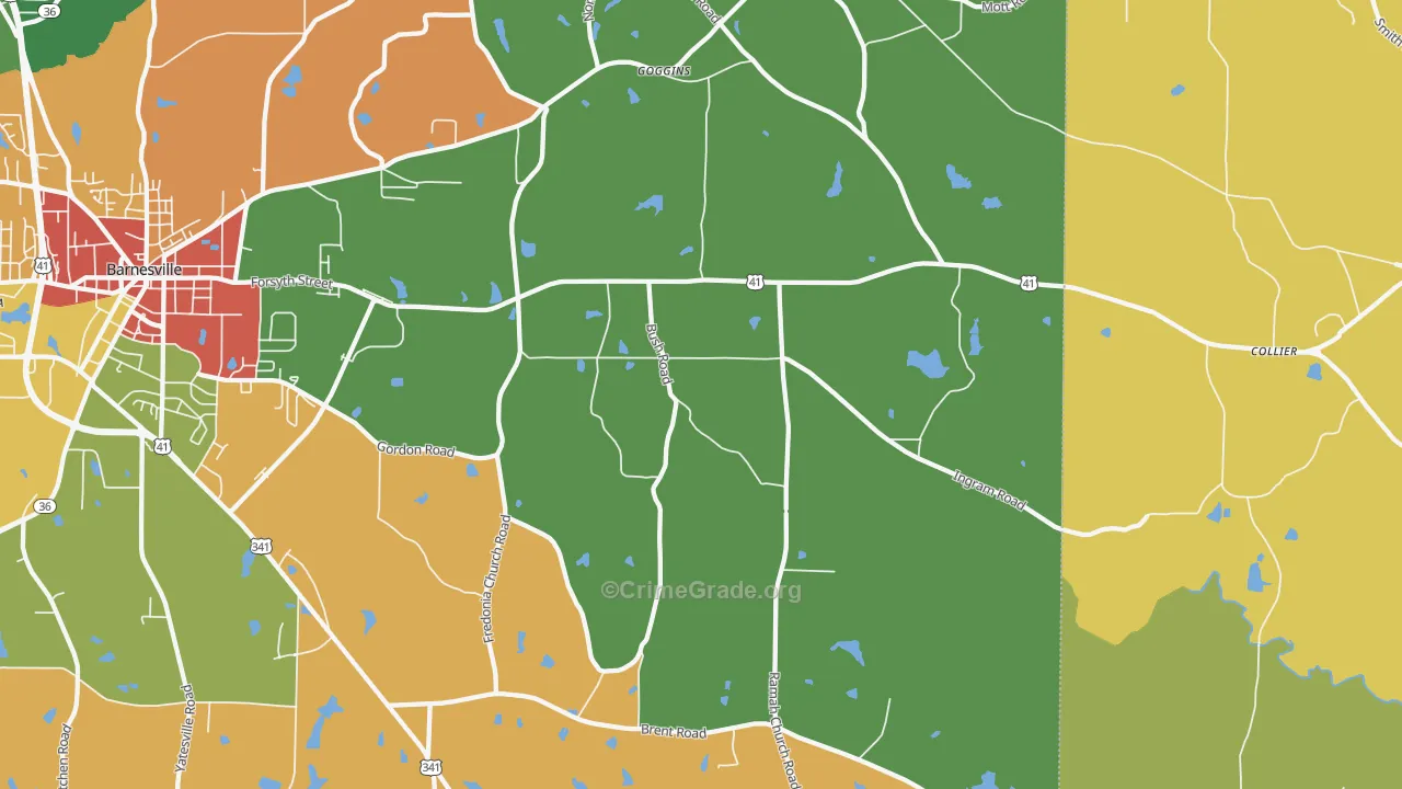Goggins, GA Map of Vandalism Rates