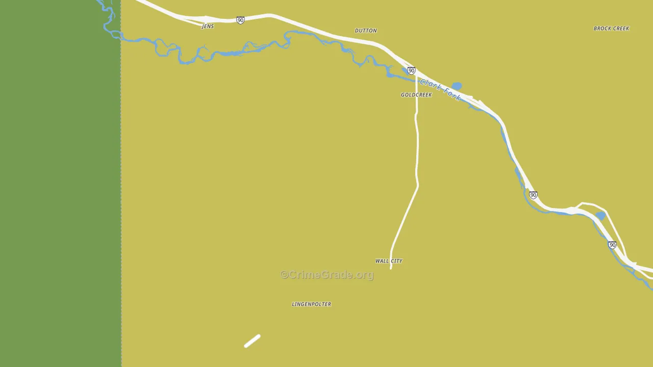Gold Creek, MT Map of Vandalism Rates