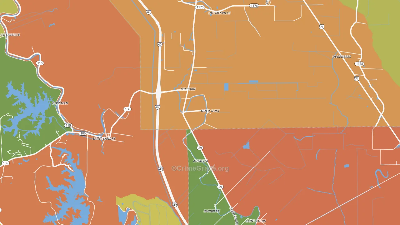 Gold Dust, LA Map of Vandalism Rates