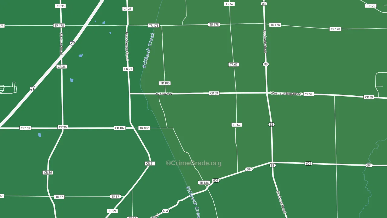 Golden Corners, OH Map of Vandalism Rates