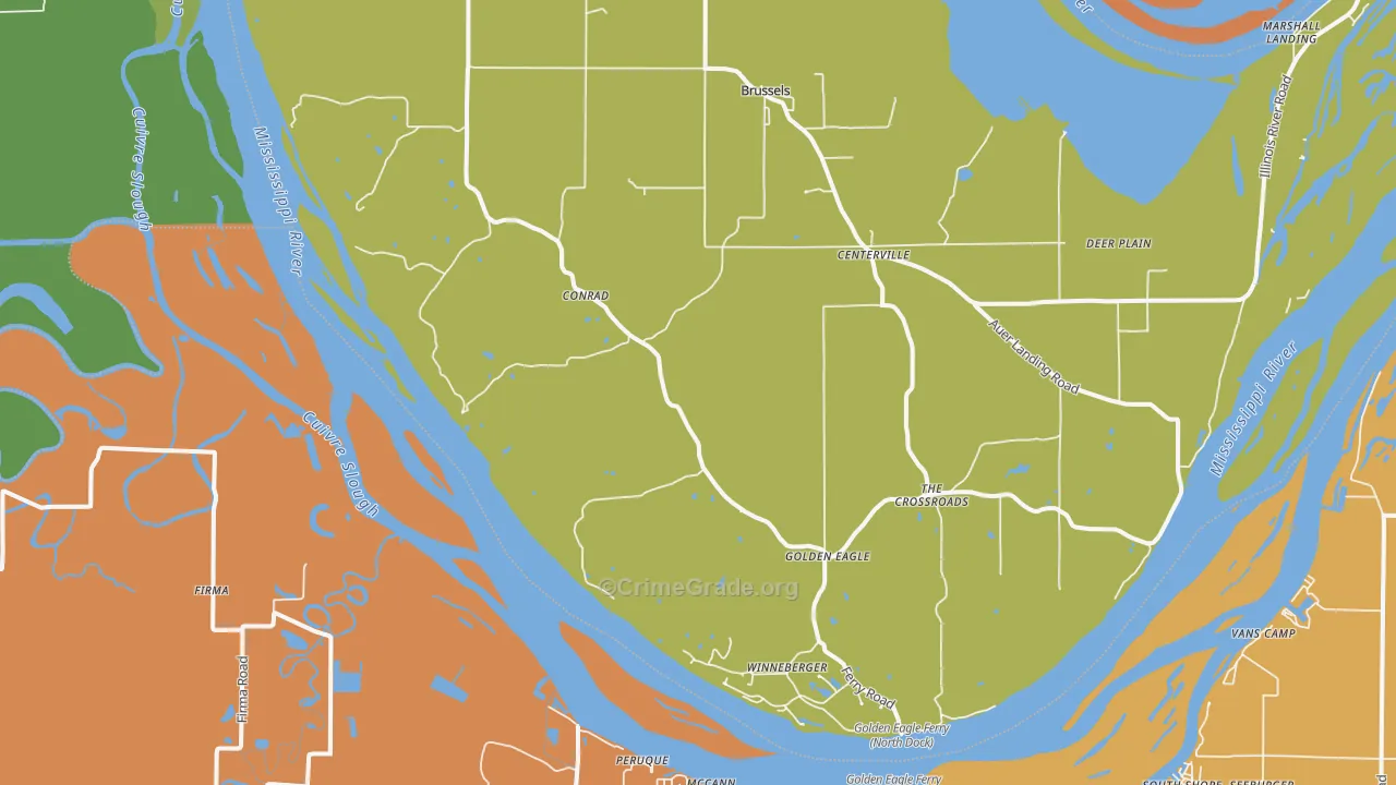 Golden Eagle, IL Map of Vandalism Rates