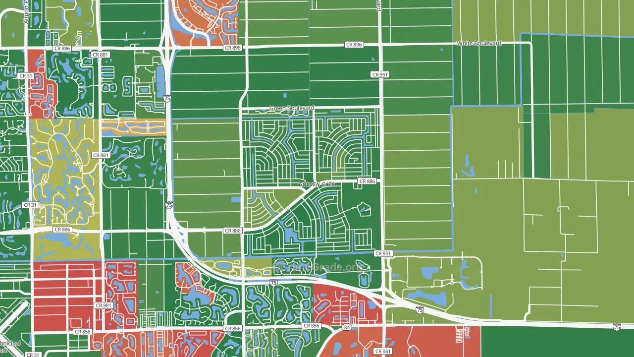 Golden Gate, FL Map of Vandalism Rates