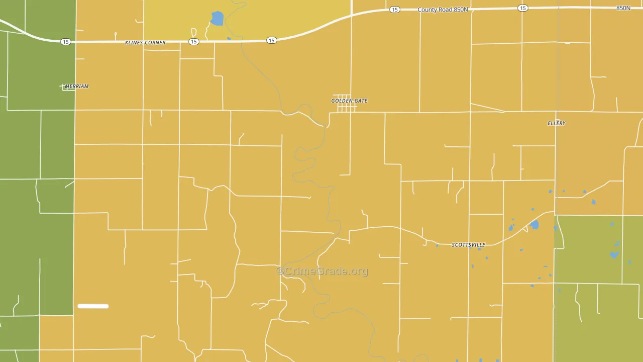Golden Gate, IL Map of Vandalism Rates