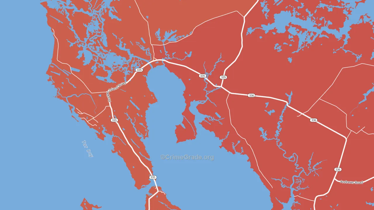 Golden Hill, MD Map of Vandalism Rates