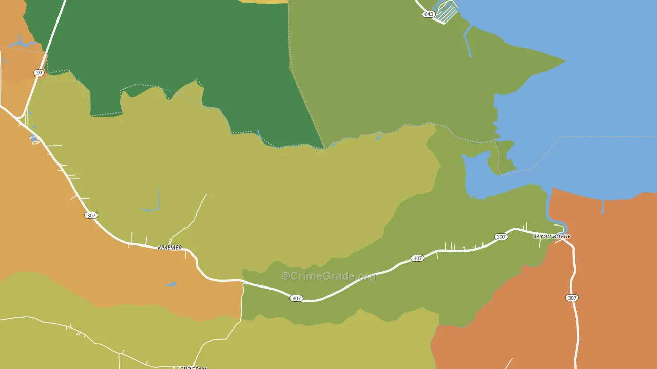 Golden Star Plantation, LA Map of Vandalism Rates