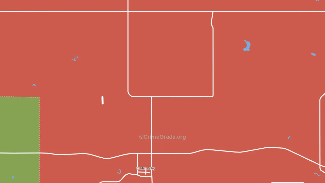 Golden Valley, ND Map of Vandalism Rates